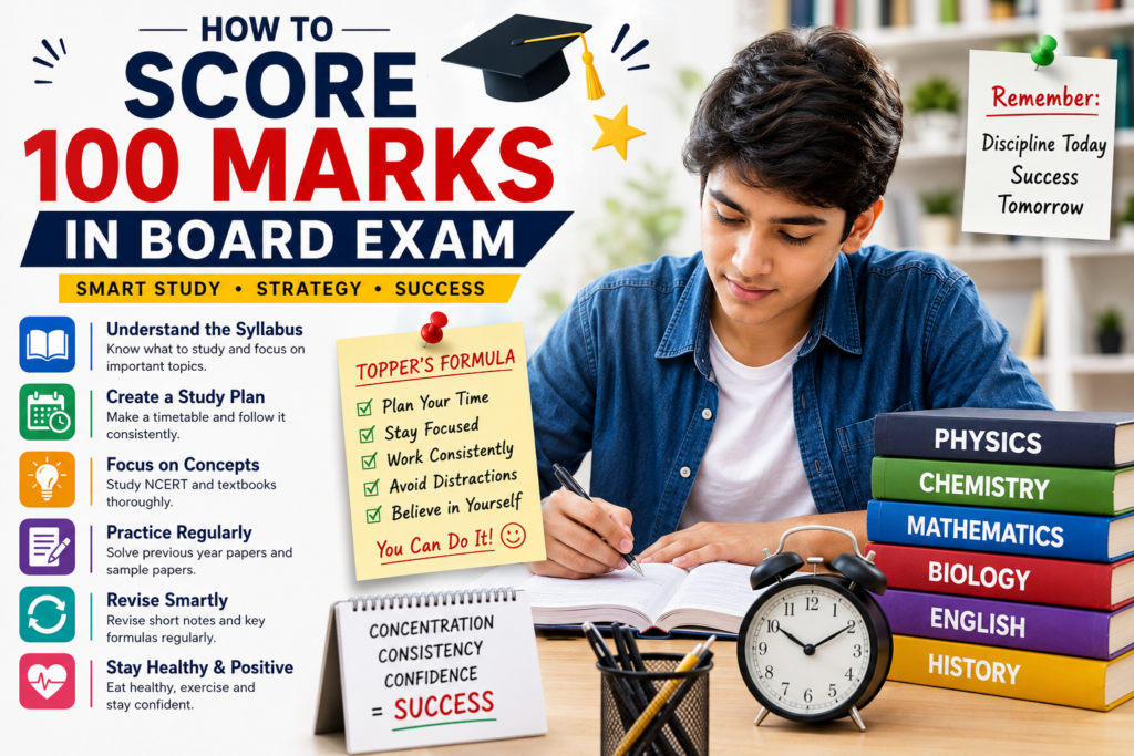 Score 100 marks in board exam